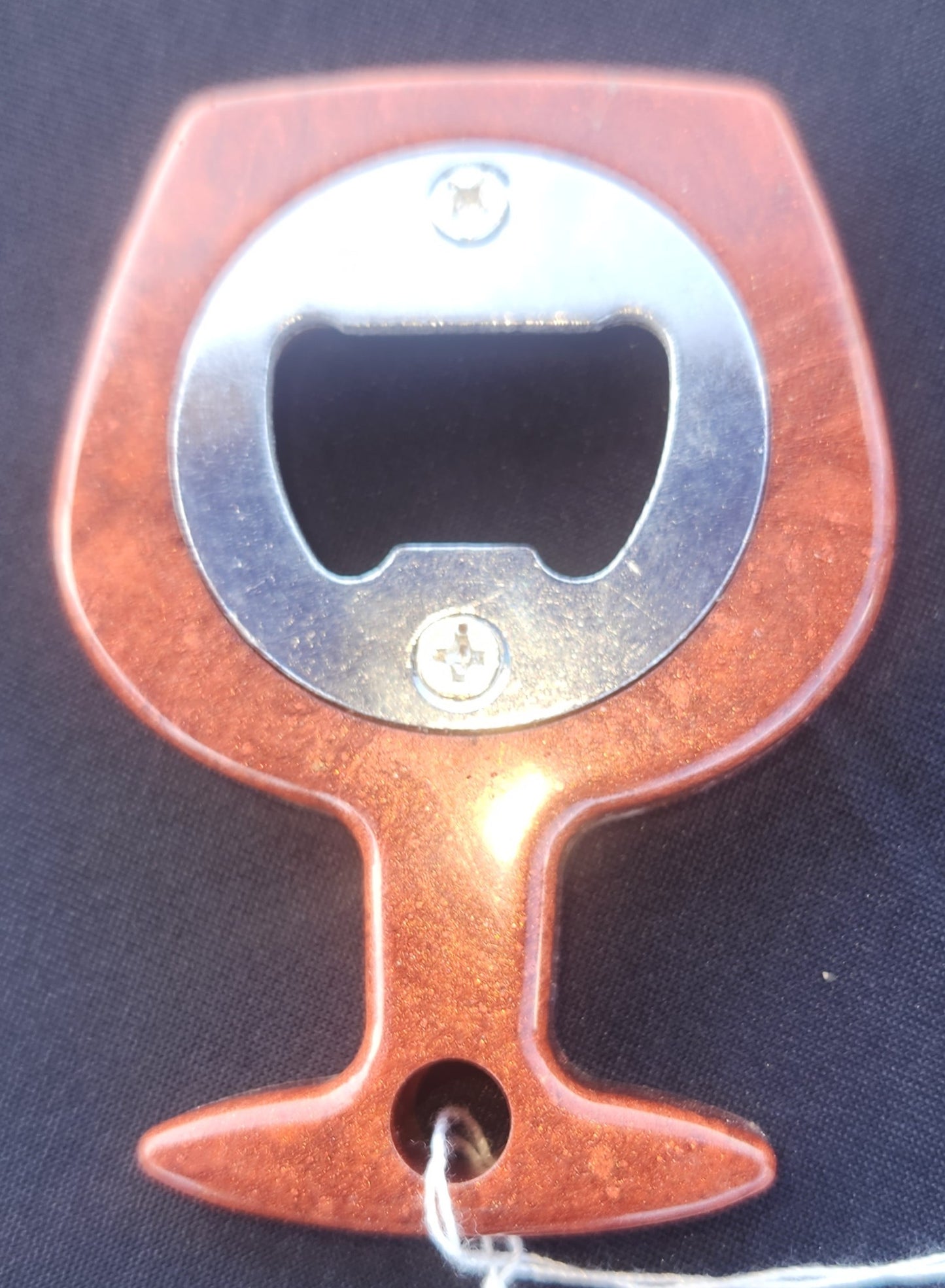 Wine glass bottle opener