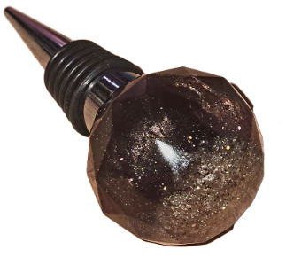 Black/gold wine stopper