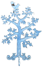 Bird tree jewelry stand