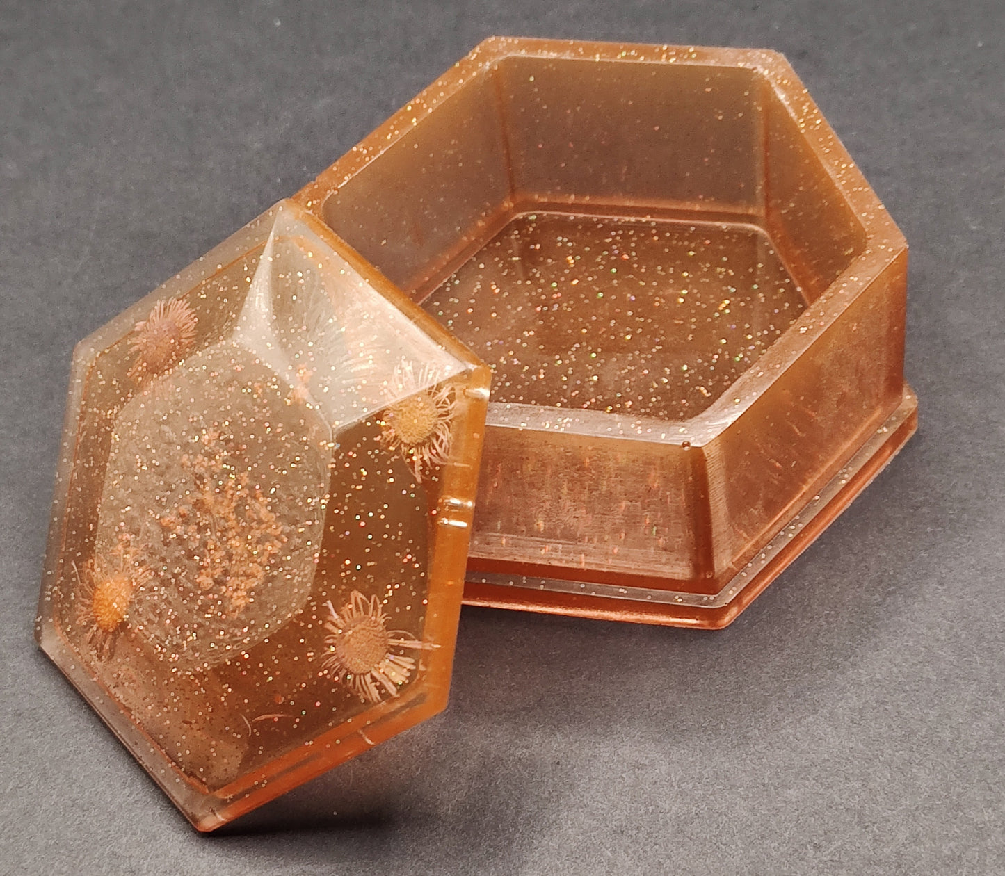 Hexagon boxes with lid